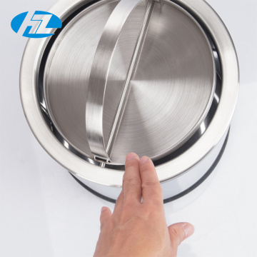 High Quality Stainless Steel Trash Bin with Swing Lid, Dustbin