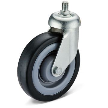 22 Series Black Rubber Screw Movable Casters