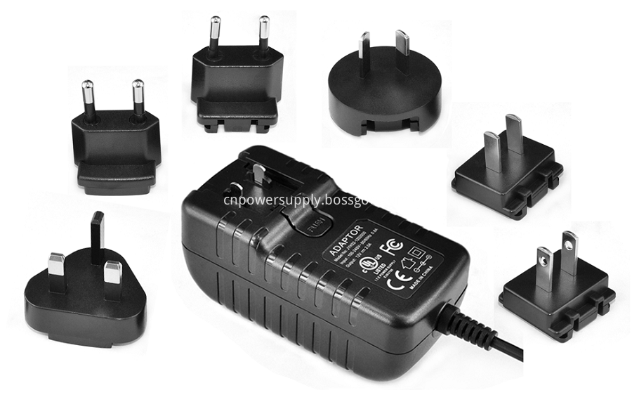 18V1A Detachable Plug AC DC Power Adapter