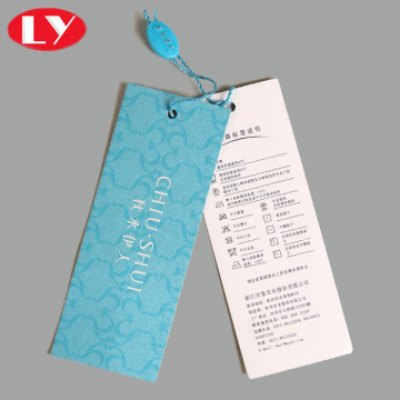 Customized product paper hangtag with custom logo