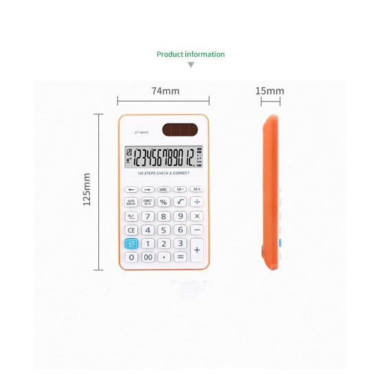 120 steps handheld calculators with two-way power