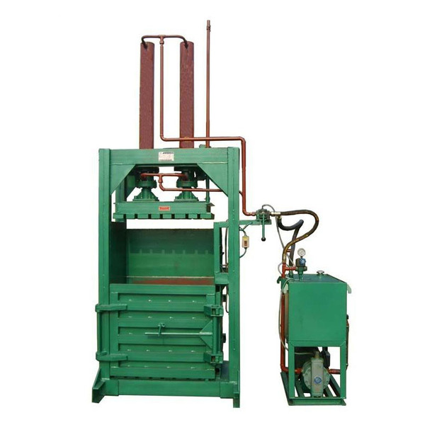 Vertical hydraulic baling machine for waste paper