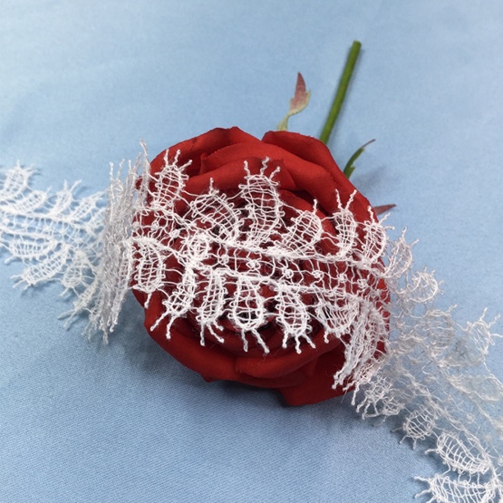 Wide Blush Lce Ribbon Crochet Lace Trim