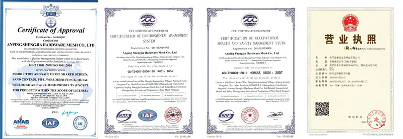 Certification of hexagonal wire mesh