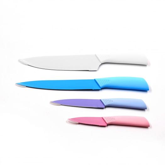 stainless steel knives set with non-stick coating