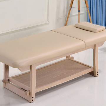 Salon Furniture Wooden Massage Table Adjustable Facial Bed