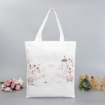 Cotton Canvas  Ink Painting Bag