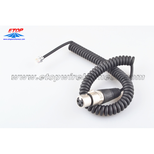 Molded 3pin microphone plug cable