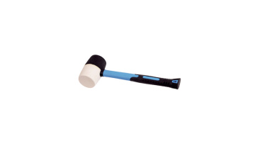 Black and white  rubber mallet with fiberglass