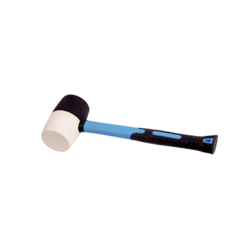 Black and white  rubber mallet with fiberglass