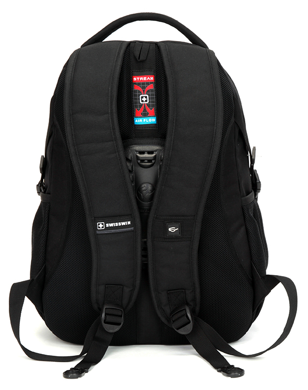 Shoulder lightening backpack with many pockets