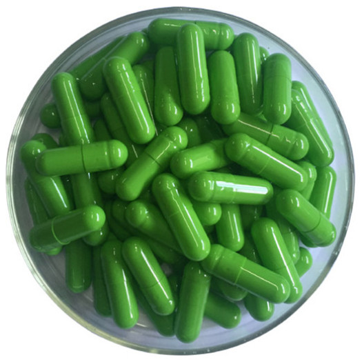 Pre-locked color green or clear vegetable capsule
