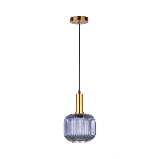 Vintage glass jar striped pendant lamp