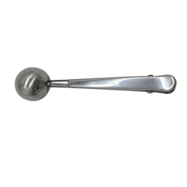 Stainless Steel Coffee Scoop with clip