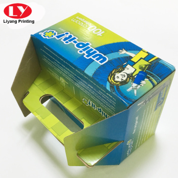 Colorful corrugated packing box with handle
