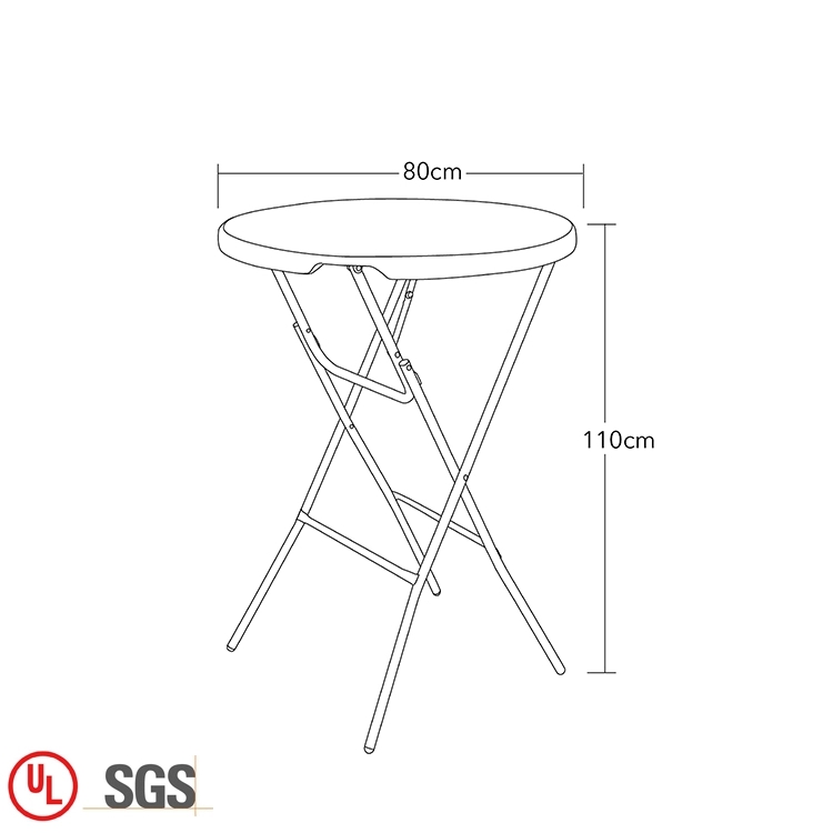 Plastic Bar Height Folding Table