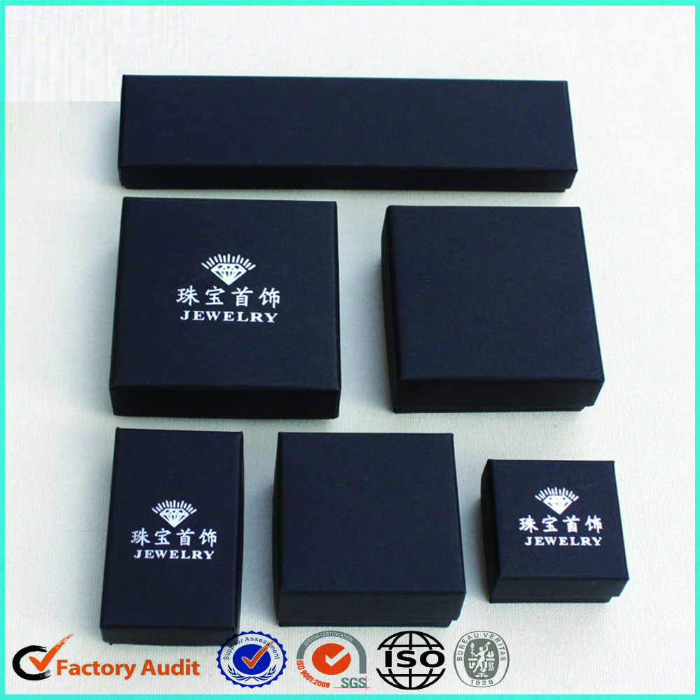 Black Jewelry Set Box Packaging 