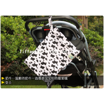 Waterproof polyester Cute Travel Baby Wet and Dry Cloth Diaper Organizer Bag