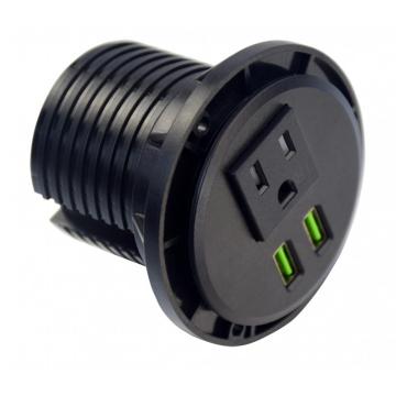 US Single Power Outlet Unit Strip With USB