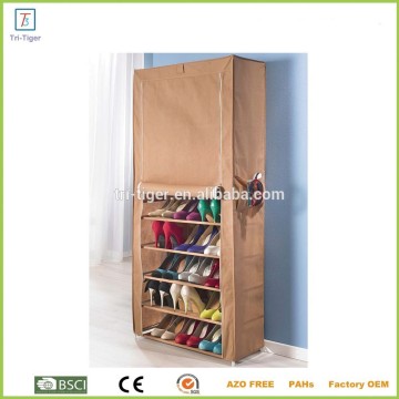 Non-woven fabric sliding door shoe rack with cover