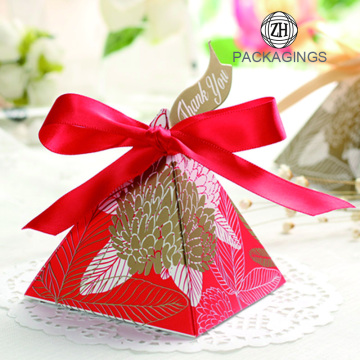 New Pyramid Shaped Paper Candy Box Gift Box