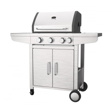 Double Layer Hood Stainless Steel Gas Barbecue Grill