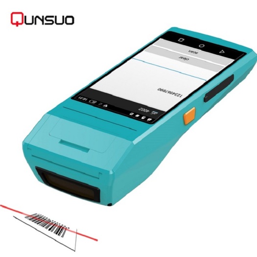 5.5inch touch screen PDA barcode scanner printer