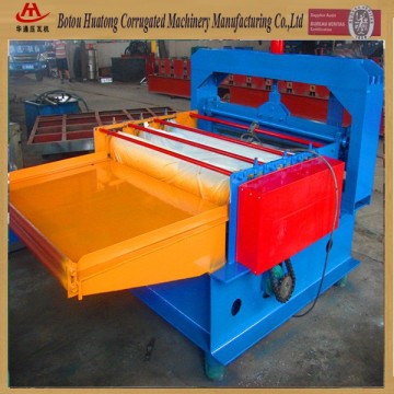 Simple metal sheet leveling and cut to length machine