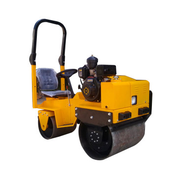 Small ride on double wheel road roller