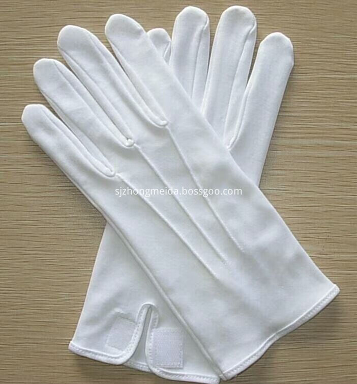 Cotton Gloves With Velcro Closure