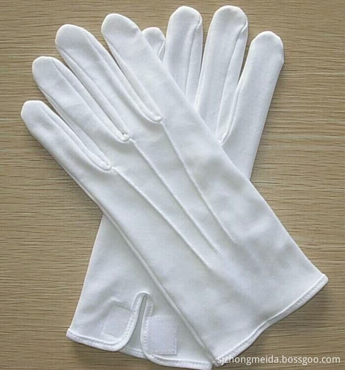 Cotton Gloves With Velcro Closure