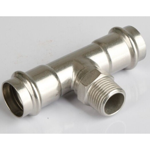 Stainless steel 304 v-profile tee press fitting
