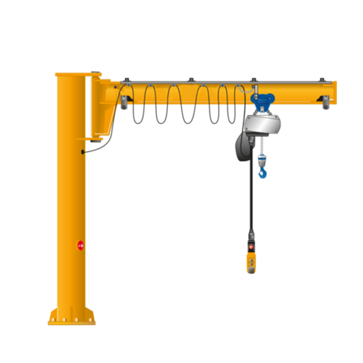 CE Approved Electric Floor Mounted Slewing Jib Crane