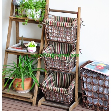 Zakka pastoral style solid wood furniture - Chlorophytum - Basket - book rack - press frame