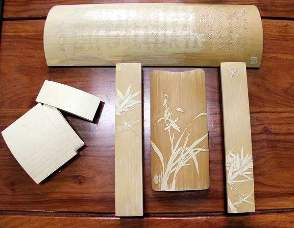 Bamboo Frame Carving Color Painting