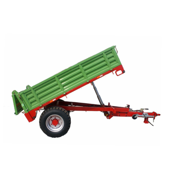 Two wheel Compact tractor tipper trailer