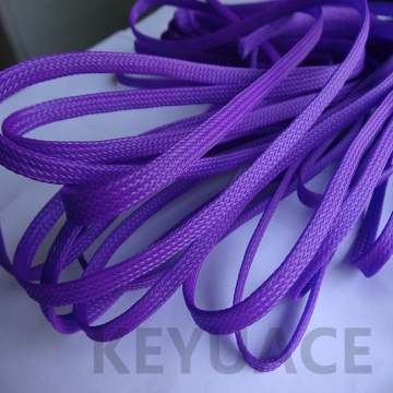 Multi colored PET Braided Expandable Cable Sleeve