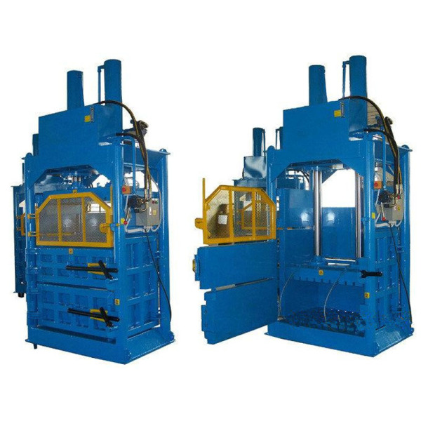 Vertical hydraulic wheat straw baling press machine