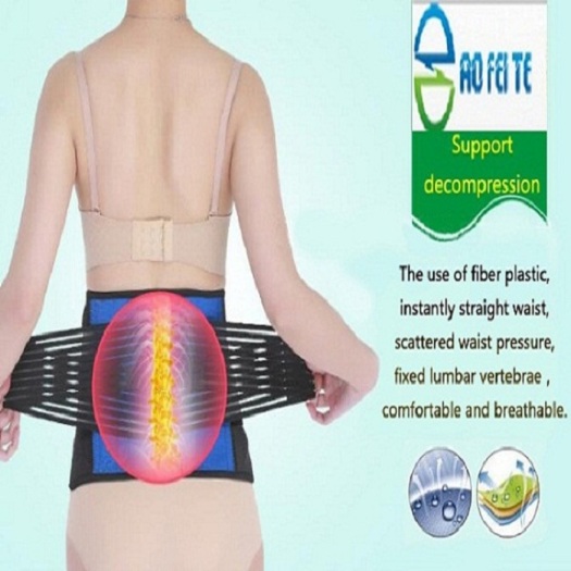 Lumbar back support brace magnetic waist belt