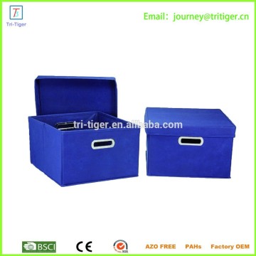 Nonwoven foldable storage box,fabric folding covered storage box