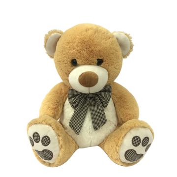 Brown Teddy Bear With Ribbon Bow