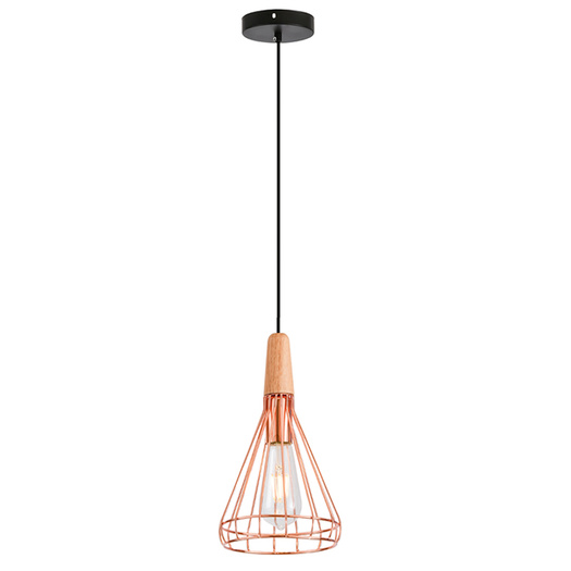 Wooden Metal shade pendant Light  S size