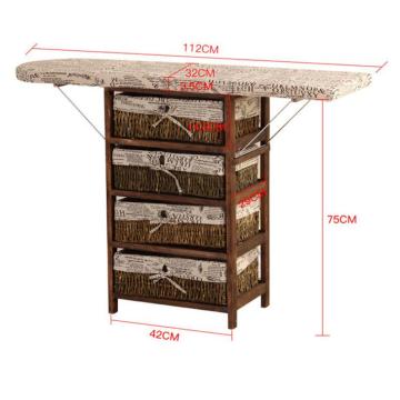 wholesale ironing board solid wood ironing storage cabinet with wheels
