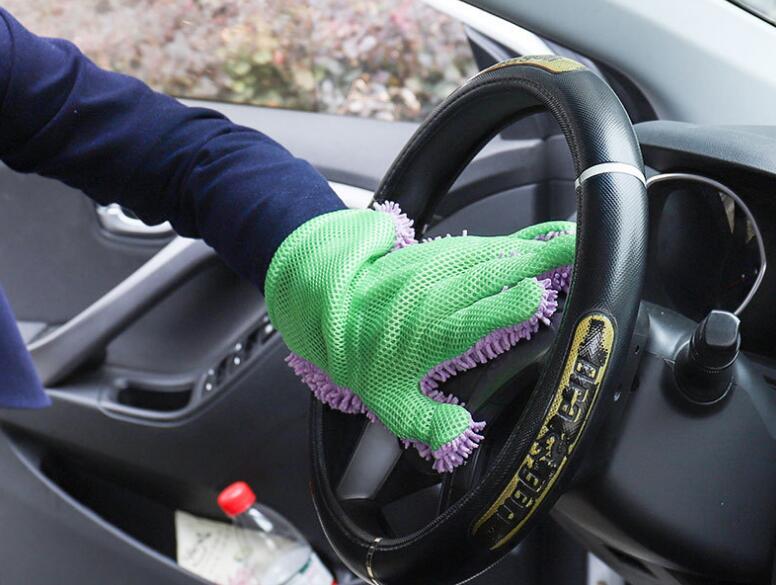 Car Washing Glove In Chenille Material