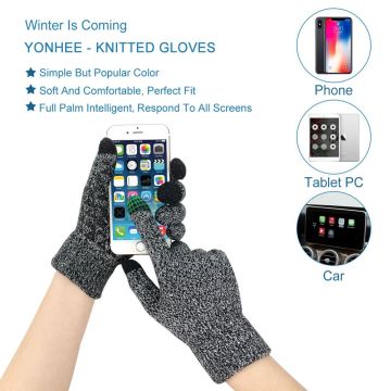 YONHEE Non-slip Knit Gloves Men Women Sports Touchscreen