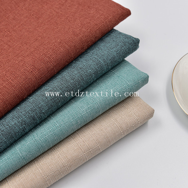 Polyester Linen Furniture Hometextile Upholstery Fabric for Sofa