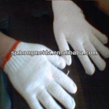 pvc dot knitted cotton gloves