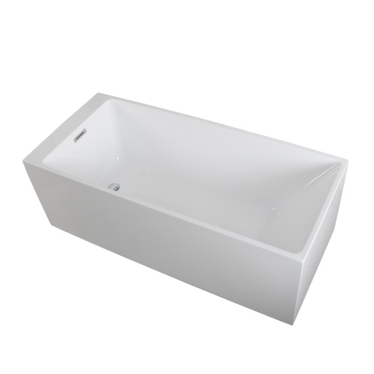 Modern Bathroom Rectangle Freestanding BathTub in White