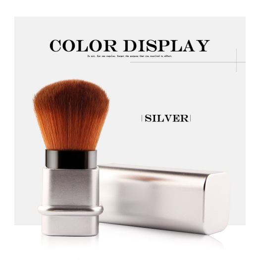 Travel Silver Gold Adjustable Blush Makeup Brushes