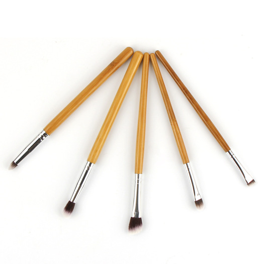 Five bamboo pole professional eye shadow brush set makeup brush set